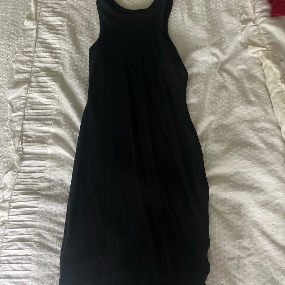 No Boundaries Black Midi Dress